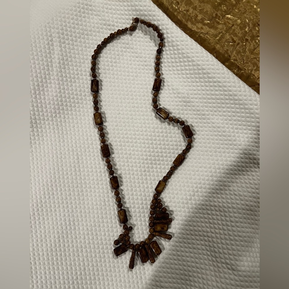 Boho bead necklace. - Picture 2 of 2
